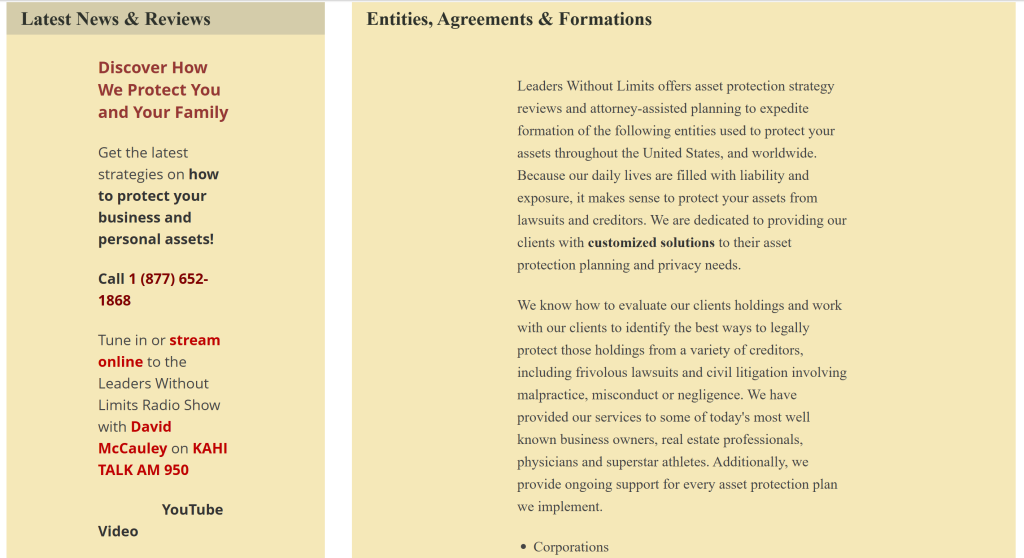 Entity's, Agreements, Formations